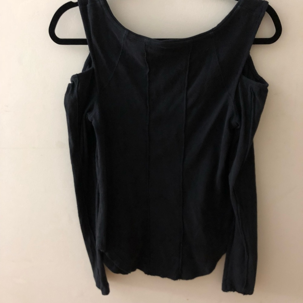 Black long sleeve free people shirt